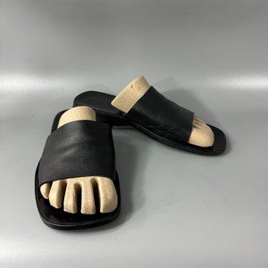 To Boot New York Black Leather Sliders, Men's Size 9